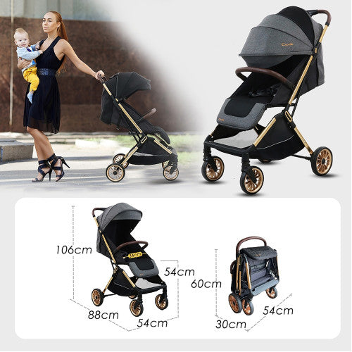 Capella X9 Air-Touch Stroller - Black