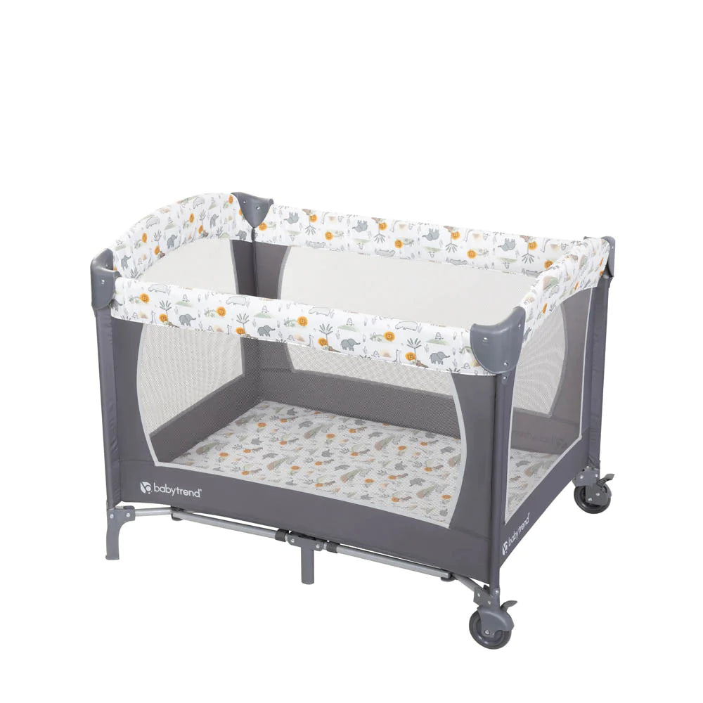 Baby Trend Nursery Center Playard - Animal Jubilee (FOC 2" foam mattress)
