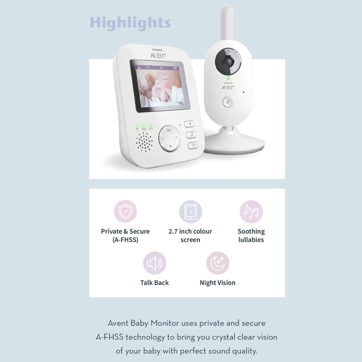 Philips Avent Digital Video Baby Monitor - SCD833/05