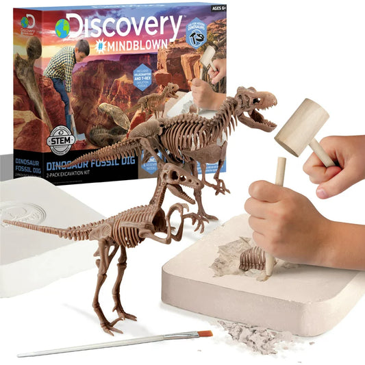 Discovery Mindblown - Toy Dinosaur Excavation Kit - Velociraptor