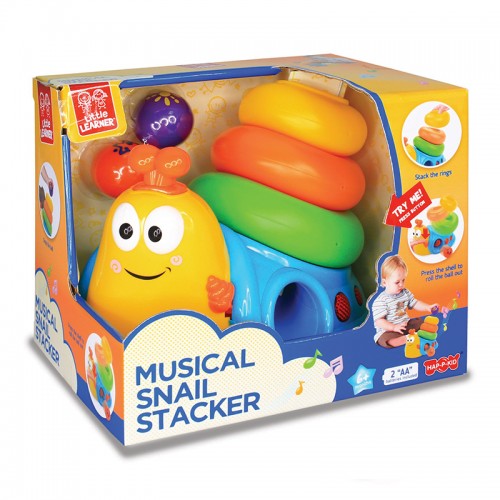 Hap-P-Kid Little Learner Musical Snail Stacker – Kiddy Palace