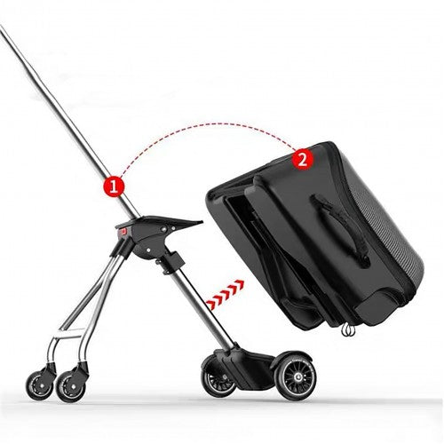 Baby Travel Stroller/Ride On Cabin Size Expandable Luggage Black