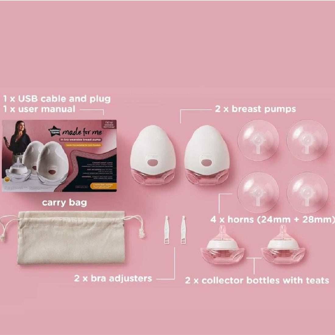 Tommee Tippee Made For Me Wearable Double Breast Pump