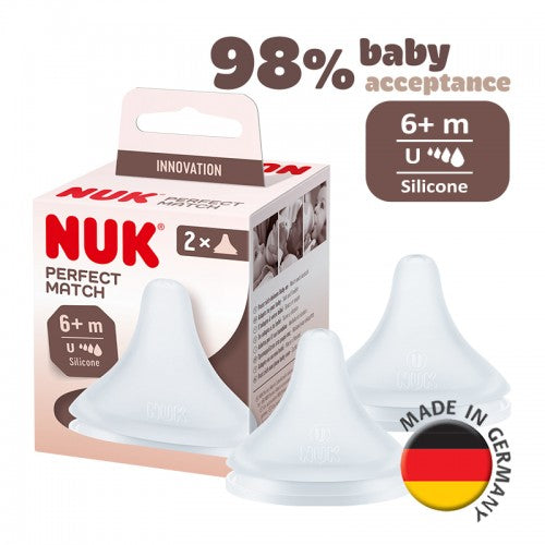 NUK Perfect Match teat 2 pieces U 6M+