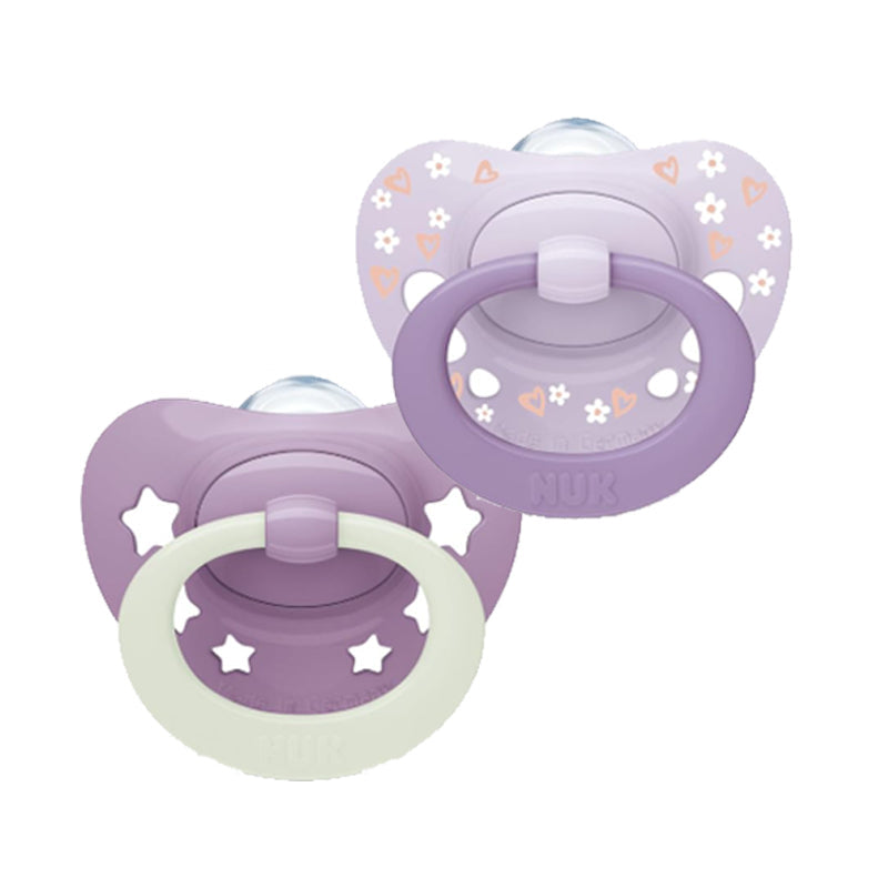 NUK Signature Night Silicone Soother Pacifier 2pcs/box (18-36M)