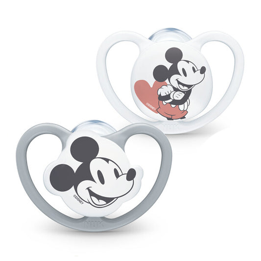 NUK Space Disney Mickey Mouse Silicone Soother Pacifier 2pcs/box (0-6mth)