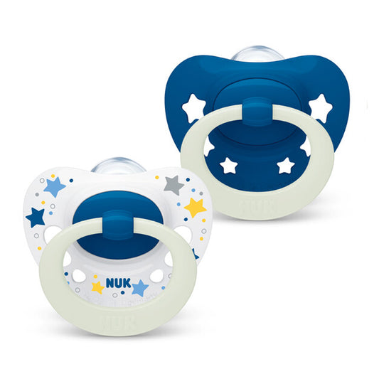 NUK Signature Night Silicone Soother Pacifier 2pcs/box (18-36M)