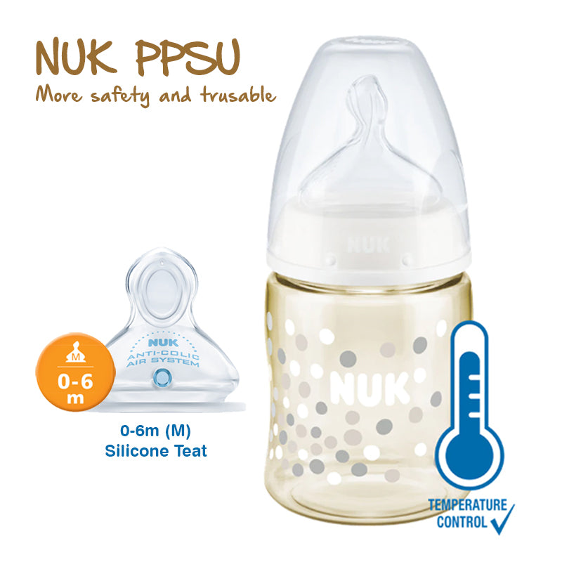 NUK Premium Choice PPSU Temperature Control Bottle with Silicone Teat 150ml