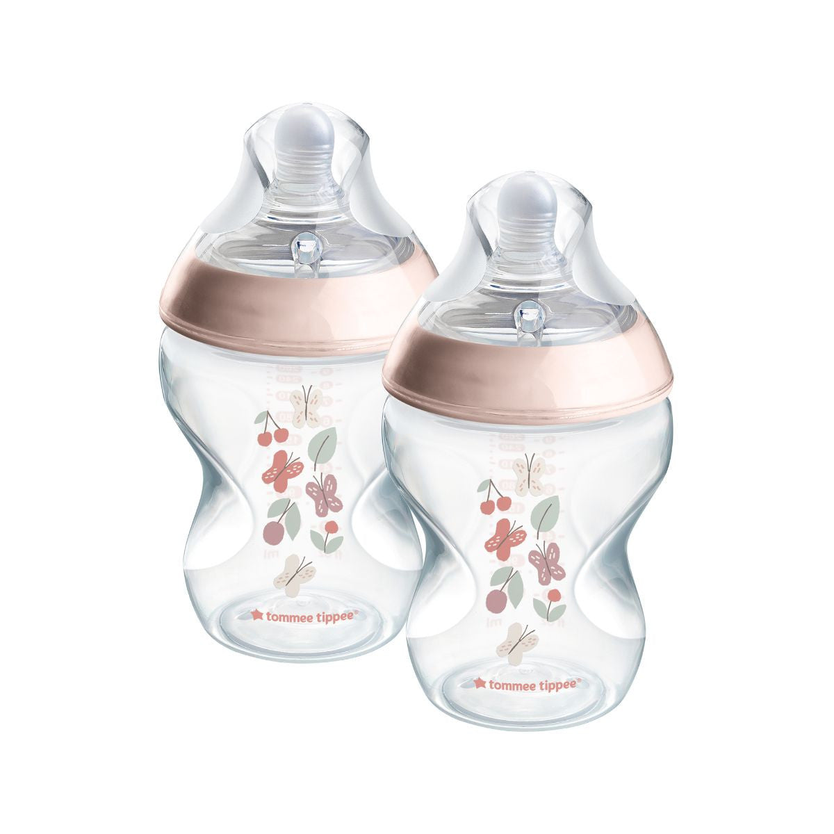 Tommee Tippee Natural Start Decor PP Bottle with M Teat 260ml (2 Pack) - Assorted Colours