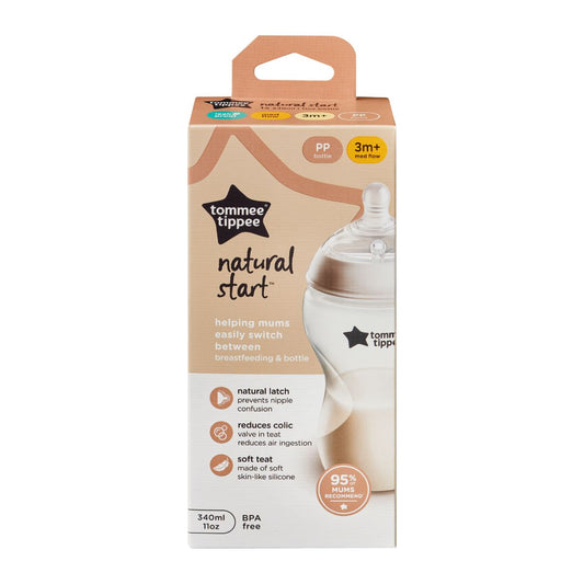 Tommee Tippee Natural Start PP Bottle with M Soft Teat 340ml