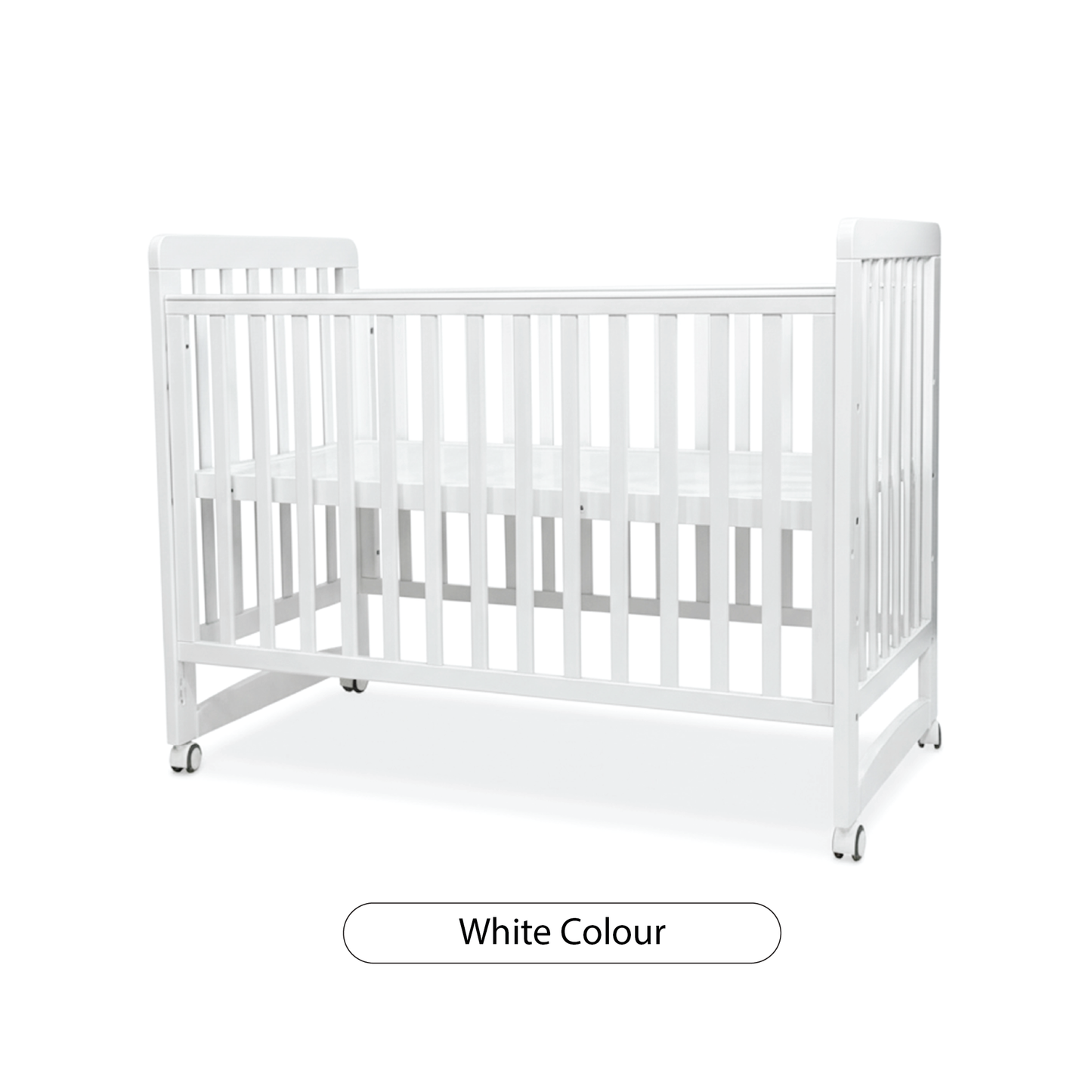 Palette Box Dreamer Plus 10-in-1 Convertible Baby Cot (with Rocking Function), White