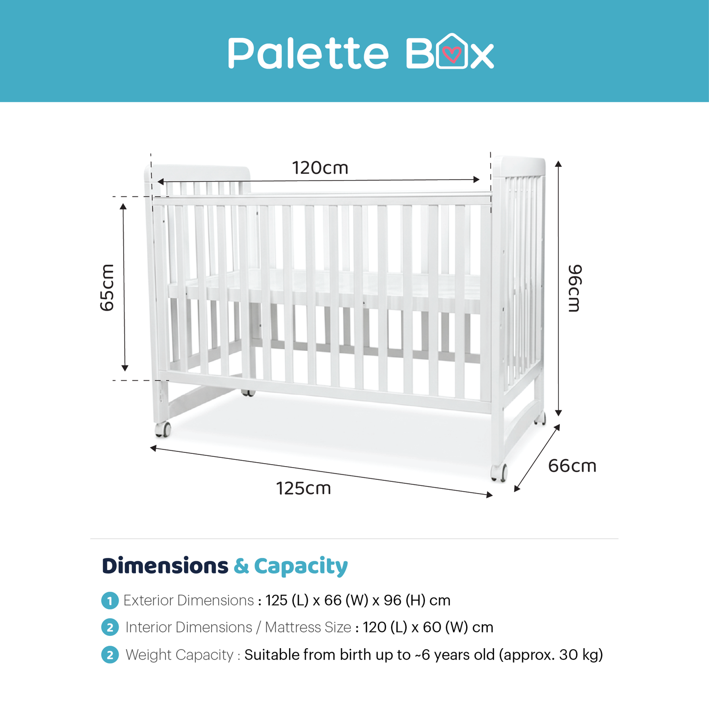 Palette Box Dreamer Plus 10-in-1 Convertible Baby Cot (with Rocking Function), Natural
