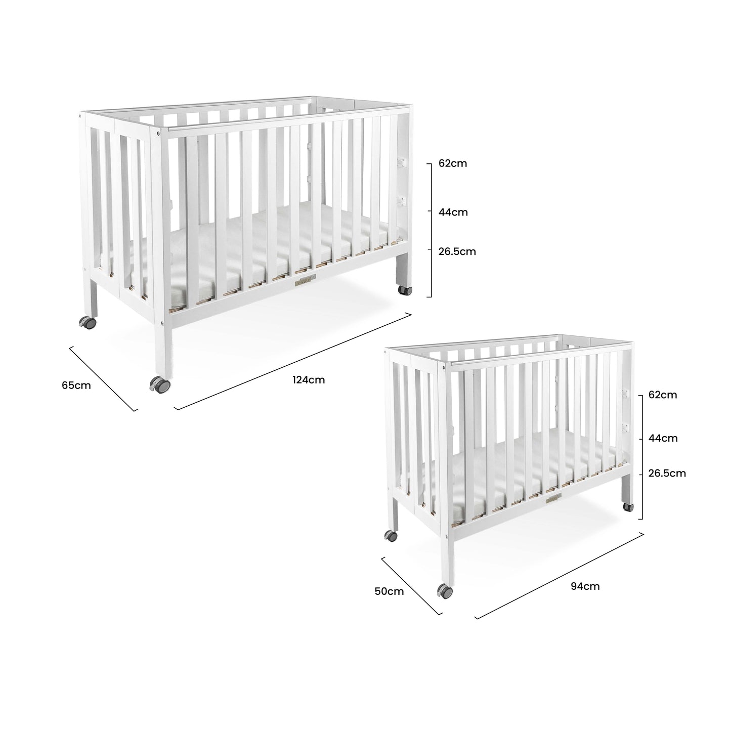 Oru Foldable Wooden Crib, 120*60cm