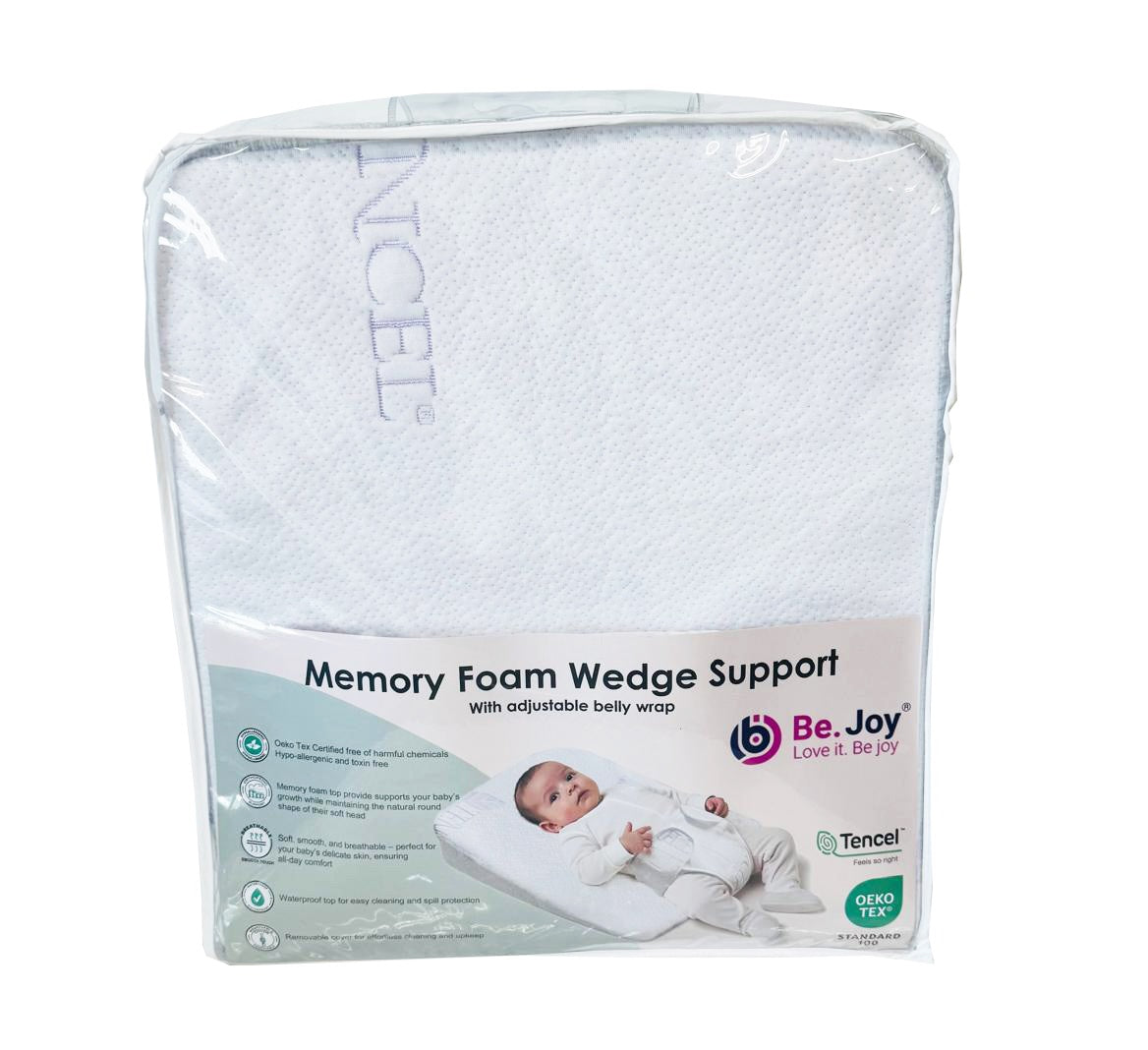 Be.Joy Memory Foam Wedge Support with Adjustable Belly Wrap
