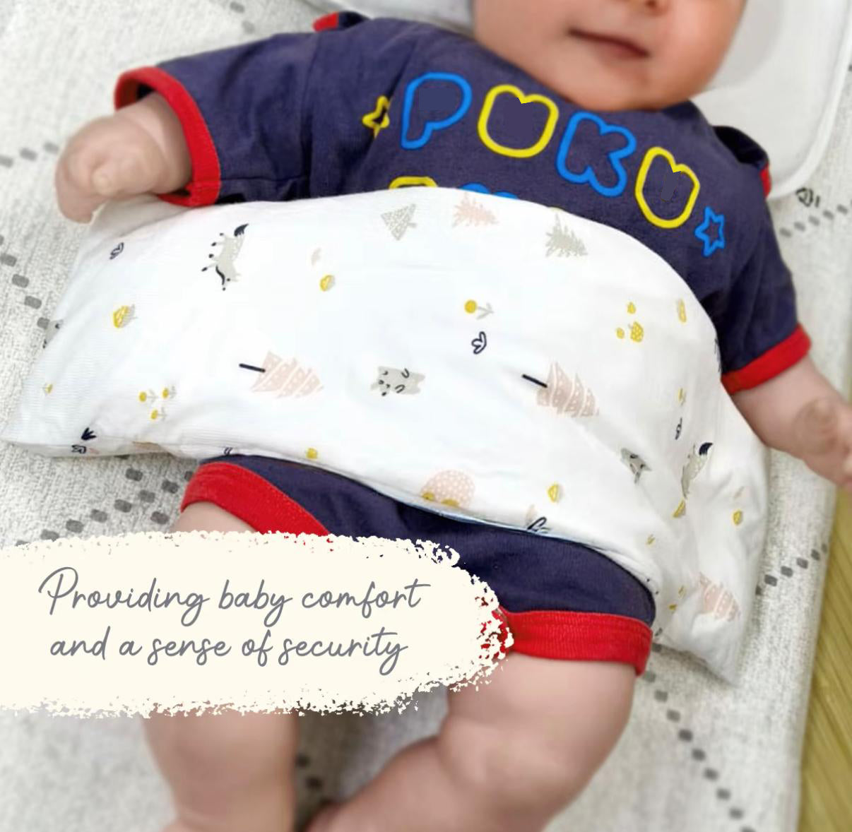 BeJoy Soft Bamboo Extra Long Newborn Bean Pillow OEKOTEX - Pillow W/Case (Boy/Girl Asst Print)