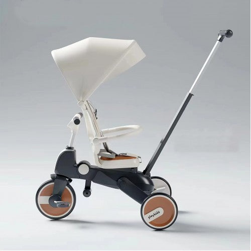 Image 38: 7 In 1 Trike Easy Foldable Tricycle - Beige White