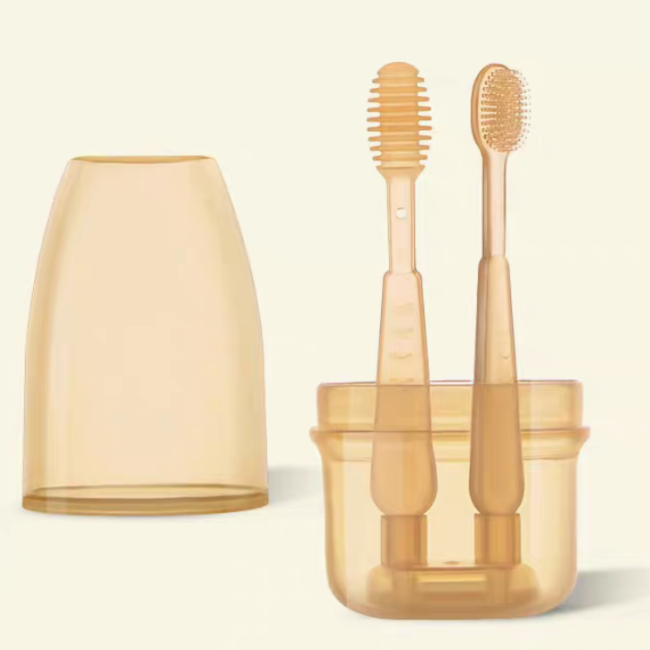 Silicone Tongue Brush & Toothbrush Set – Kiddy Palace