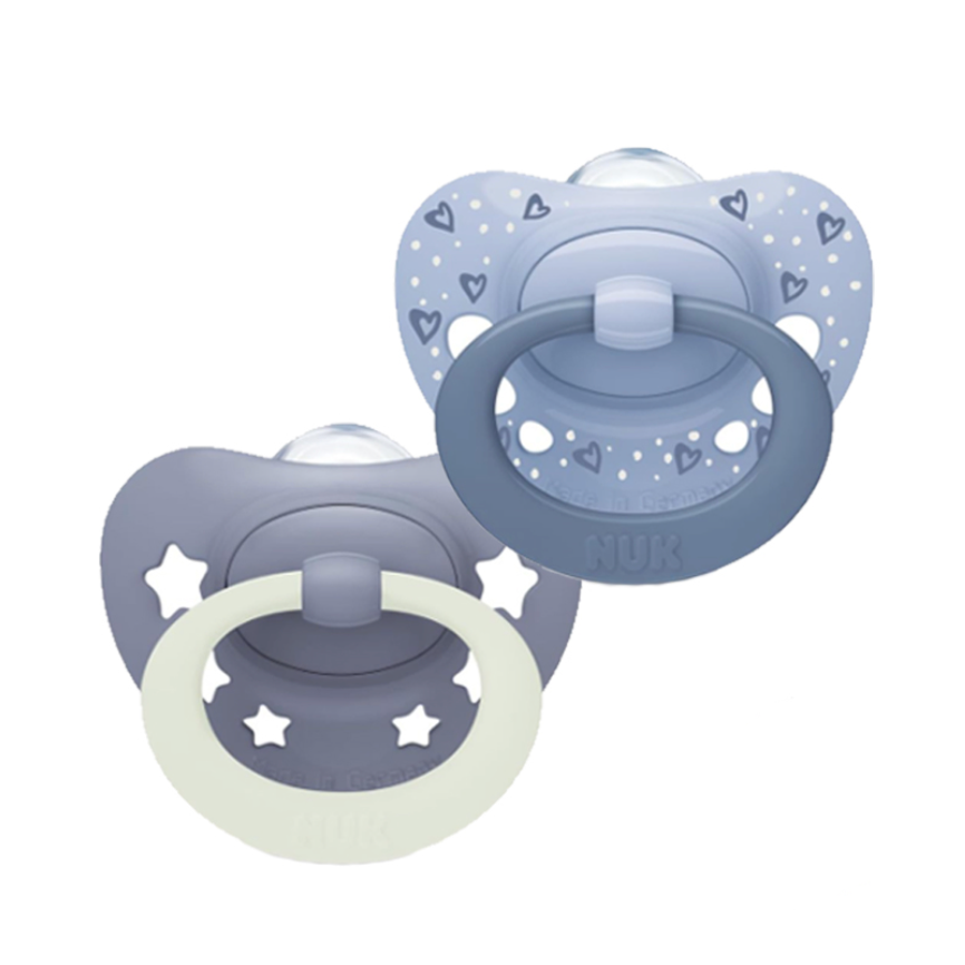 NUK Signature Night Silicone Soother Pacifier 2pcs/box (18-36M)