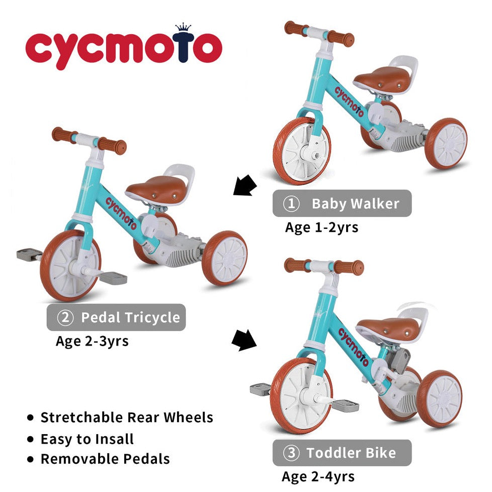 Cycmoto Multi Function Tricycle