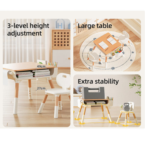 Little Kids Table & Chair Set W/Drawing Paper