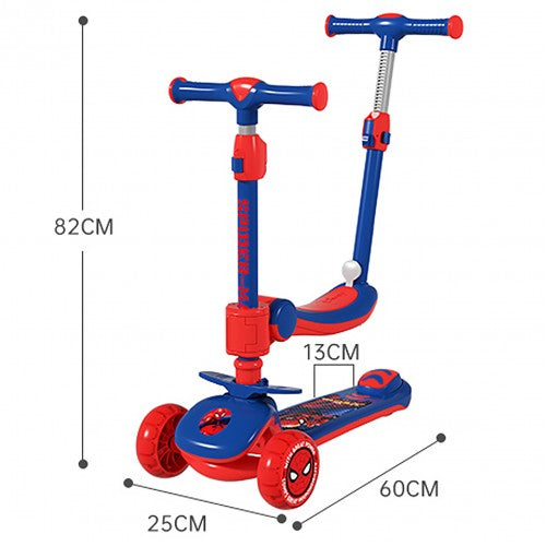 3 In 1 Foldable Scooter - Spiderman