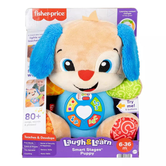 Fisher-Price Laugh & Learn Smart Stages Puppy Plush Baby Musical Learning Toy