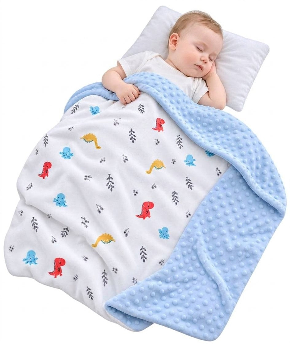 Baby Blanket –  80x100cm (Bamboo fabric blanket with Soft dot fleece)