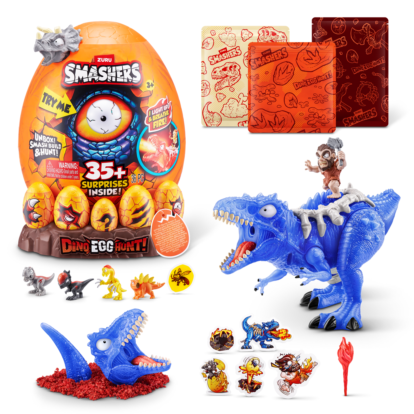 Smashers Dino Egg Hunt by ZURU – 35+ Surprise Mystery Dinosaur