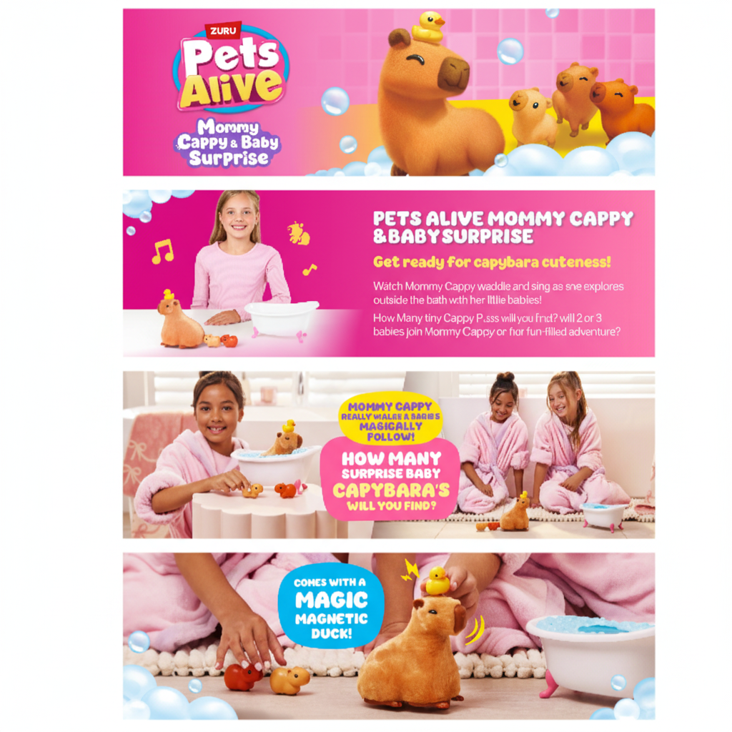 Pets Alive Mommy Capybara and Baby Surprise by ZURU