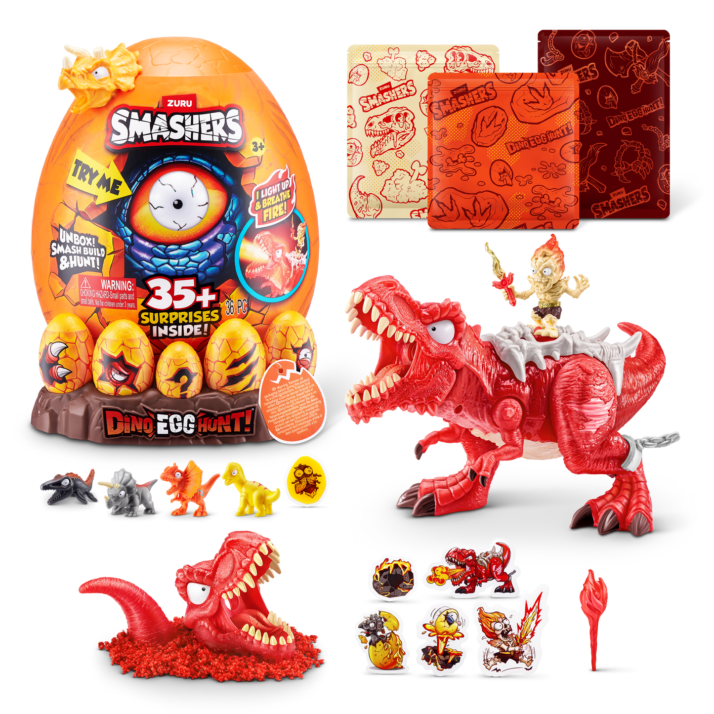 Smashers Dino Egg Hunt by ZURU – 35+ Surprise Mystery Dinosaur