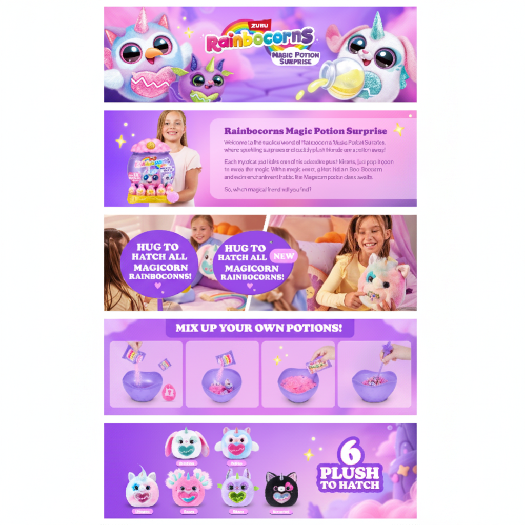 Rainbocorns Magic Potion Surprise Series 1 by ZURU (Blind Pack)