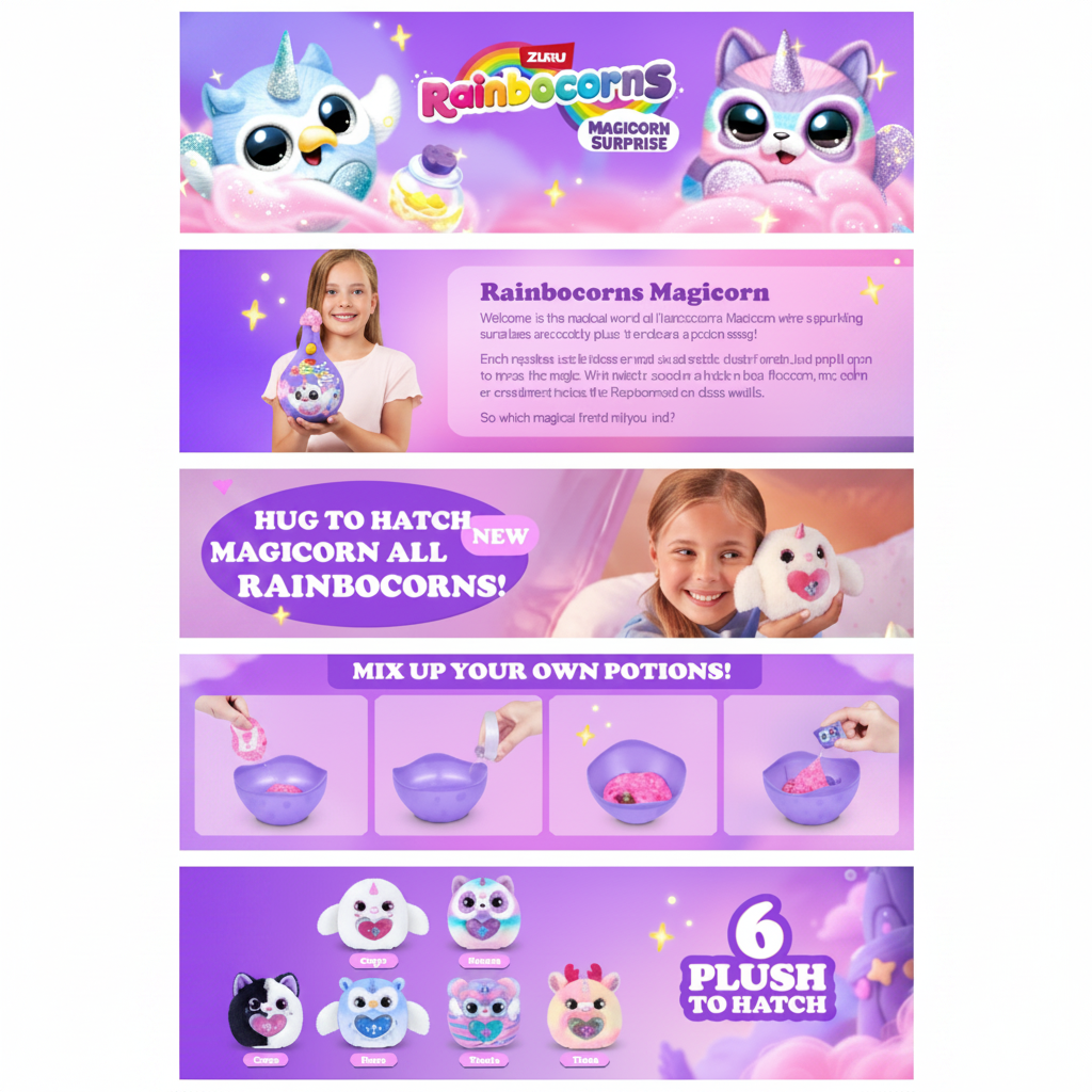 Rainbocorns Magicorn Series 1 (S) by ZURU (Blind Pack)