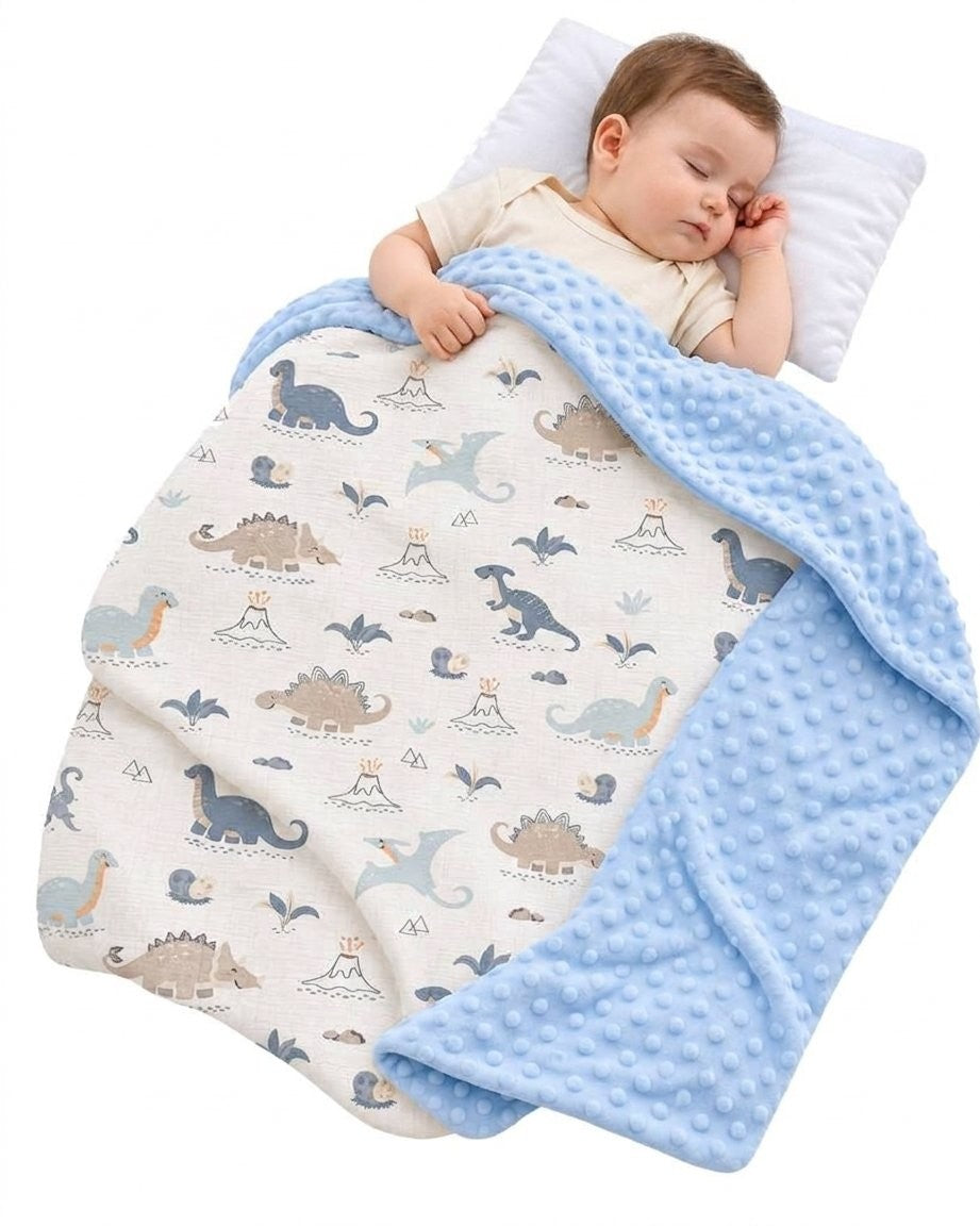 Baby Blanket –  80x100cm (Bamboo fabric blanket with Soft dot fleece)