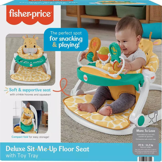 Fisher-Price Sit-Me-Up Floor Seat Portable Infant Chair with Tray and Toy Bar