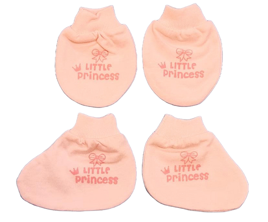 Max-Kool Baby Mitten & Bootee (L/pink with print)