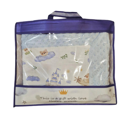 Reversible Blanket With Soft Minky (Raccoon)