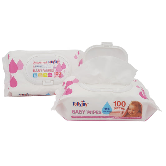Tollyjoy Unscented Wet Wipes 2 x 100s (30624)