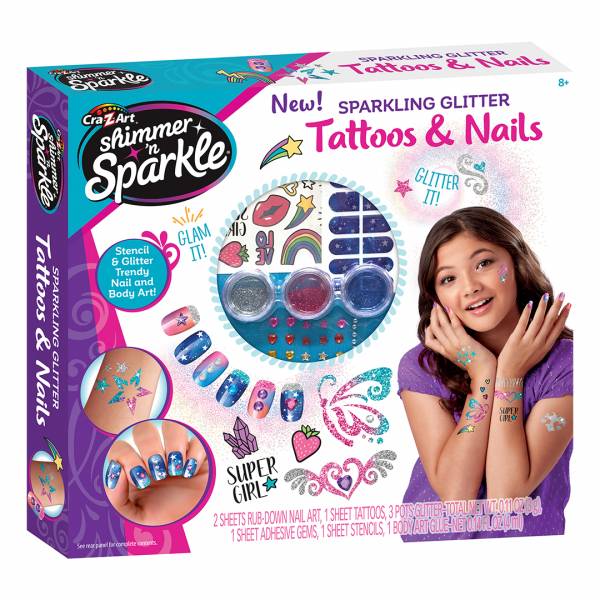 Cra-Z-Art – Shimmer ‘N Sparkle – Sparkling Glitter Tattoos & Nails