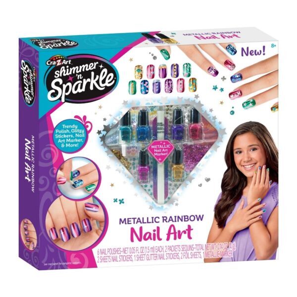 Cra-Z-Art Shimmer ‘N Sparkle – Metallic Rainbow Nail Art – Kiddy Palace