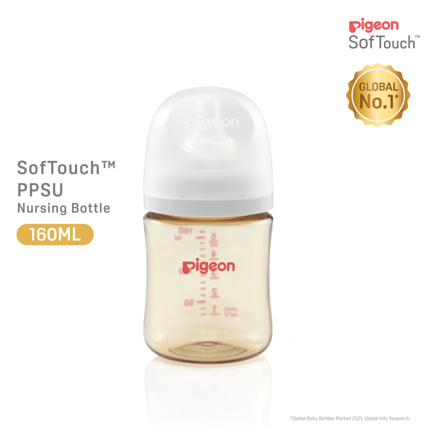 Pigeon SofTouch™ PPSU Nursing Bottle - Single Pack 160ml