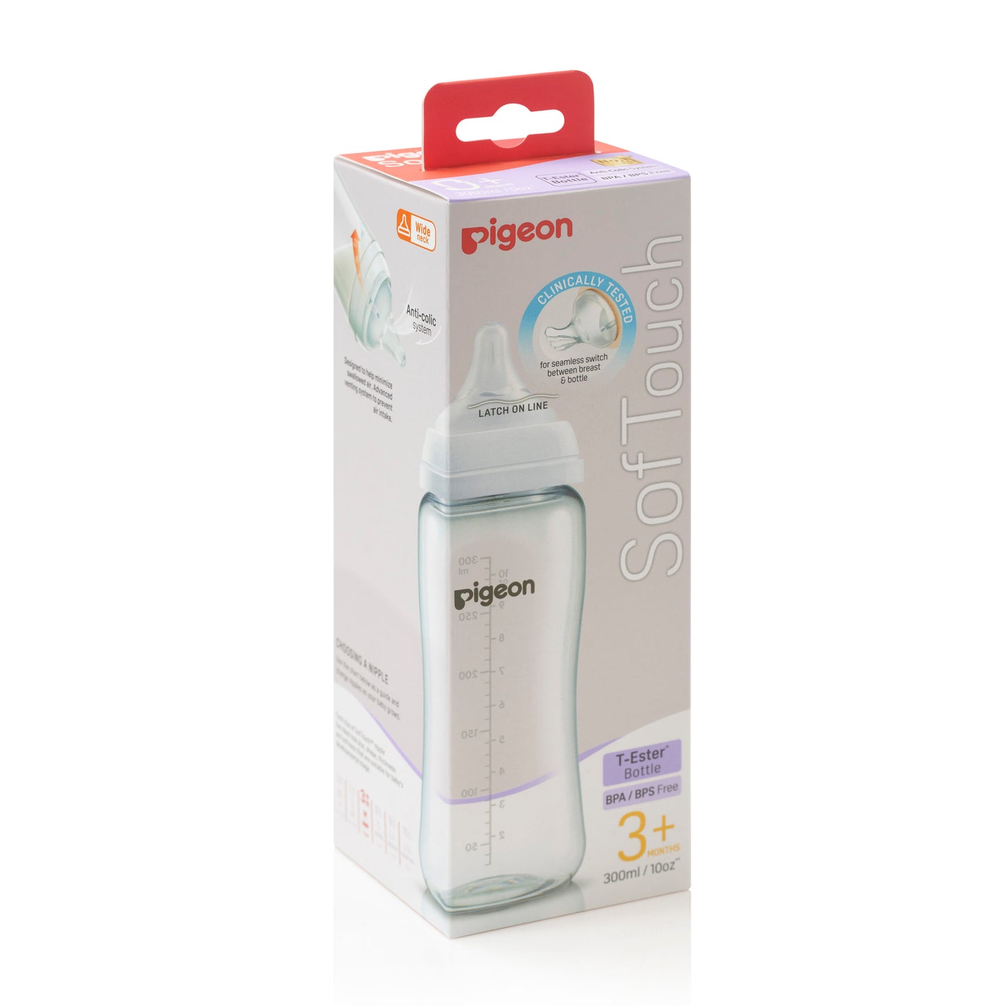 Pigeon SofTouch™ T-Ester Nursing Bottle - Single Pack 300ml