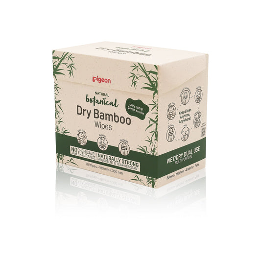 Pigeon Natural Botanical Dry Bamboo Wipes 70 Wipes