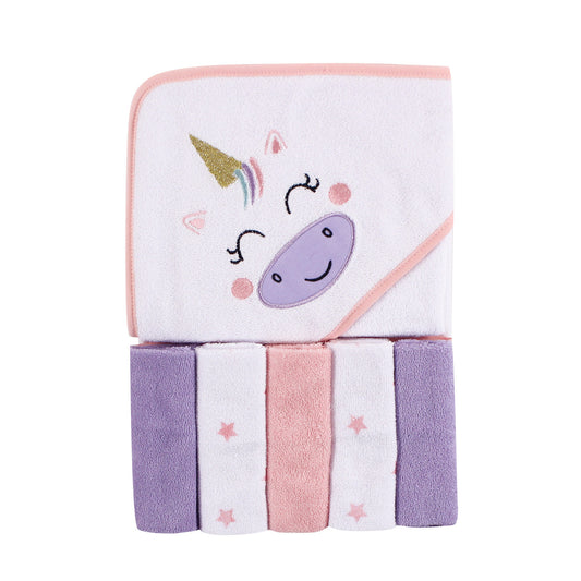 Hooded Towel & 5 Washcloths