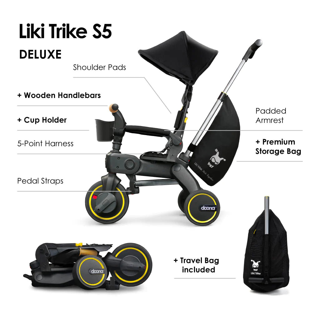 Doona S5 Liki Trike - Nitro Black / Racing Green