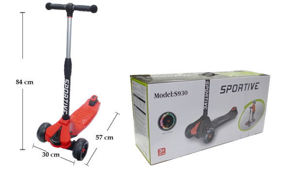 Sportive 3 Wheels Alloy Foldable Skate Scooter