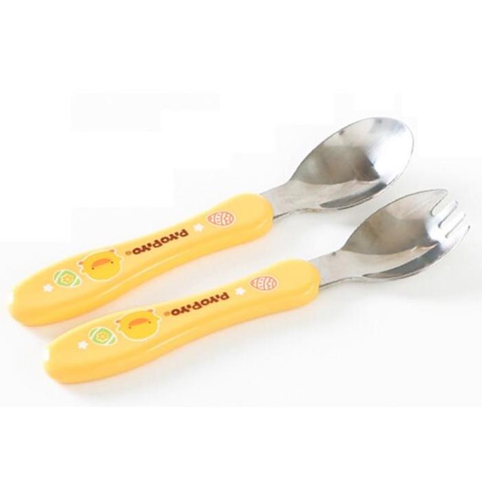 Piyo Piyo Stainless Steel Spoon & Fork Set